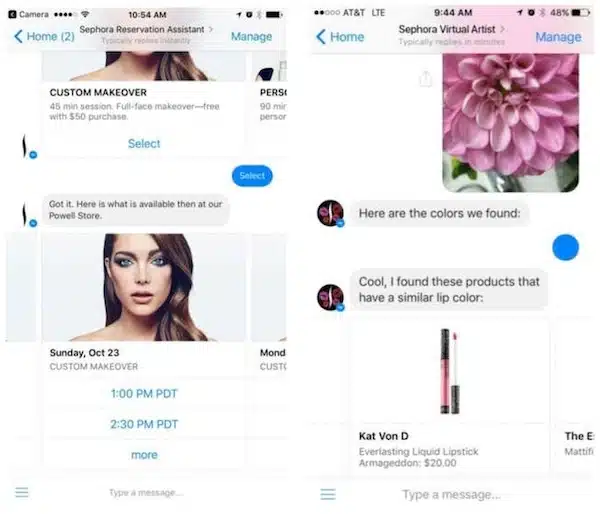 Sephora’s AI-powered chatbots